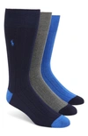 POLO RALPH LAUREN 3-PACK RIBBED SOCKS,8439PK