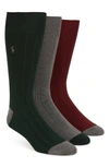 Polo Ralph Lauren 3-pack Ribbed Socks In Forest
