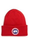 Canada Goose Arctic Disc Merino Wool Toque Beanie In Pacific Blue