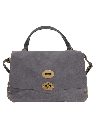 Zanellato Jones Postina Leather Handbag In Grey