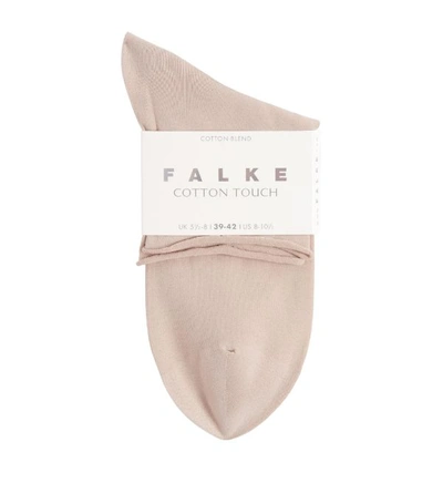 Falke Rolled Cuff Cotton Touch Socks In Beige