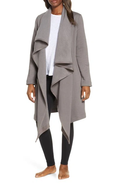 Ugg Janni Fleece Blanket Cardigan In Charcoal