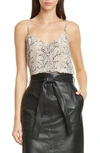 EQUIPMENT LAYLA SNAKESKIN PRINT SILK CAMISOLE,CO-0-002687-E570