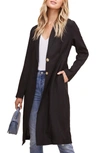 Astr Reede Long Jacket In Black