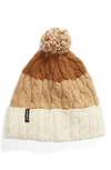 Patagonia Pom Beanie In Glaci Strp Birch Wht/ Bear Tan