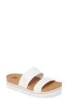 Reef Cushion Bounce Vista Hi Womens Cork Footbed Slide Sandals In White