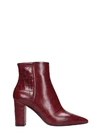 THE SELLER HIGH HEELS ANKLE BOOTS IN BORDEAUX LEATHER,11146420