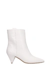 THE SELLER HIGH HEELS ANKLE BOOTS IN WHITE LEATHER,11146393