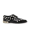 DOLCE & GABBANA DOLCE & GABBANA PEARL EMBELLISHED LACE UP SHOES