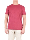 ALTEA ALTEA MEN'S BURGUNDY LINEN T-SHIRT,1955219BORDEAUX M