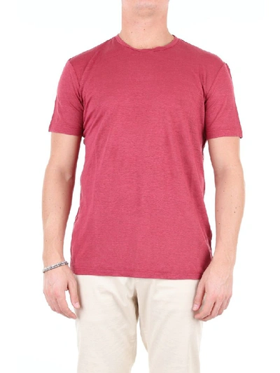 Altea Men's Burgundy Linen T-shirt In Red