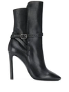 SAINT LAURENT HIGH-HEELED POINTED ANKLE BOOTS