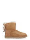 UGG CLASSIC DOUBLE BOW MINI SUEDE ANKLE BOOTS,11147913