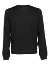 Prada Crew Neck Jumper In Nero