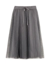 RED VALENTINO PLEATED TULLE POINT DESPRIT SKIRT,11147903