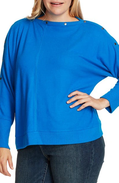 Vince Camuto Cozy Dolman Sleeve Sweater In Peacock