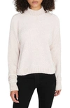 Sanctuary Chenille Mock Neck Sweater In Pearl Pink