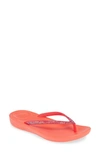 Fitflop Iqushion(tm) Splash Crystal Flip Flop In Hot Coral