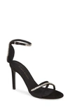 GIUSEPPE ZANOTTI CRYSTAL EMBELLISHED ANKLE STRAP SANDAL,E000027