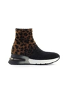 ASH BLACK LEOPARD KING SNEAKER SOCK-STYLE,11148726