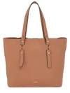Hogan Leather Shopping Bag In Brown