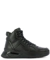 BALMAIN BALMAIN B BALL LOGO EMBOSSED HIGH TOP SNEAKERS