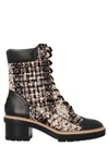 TORY BURCH Tory Burch Tweed Combat Boots