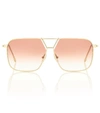 VICTORIA BECKHAM DOUBLE BRIDGE NAVIGATOR SUNGLASSES,P00433540