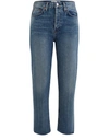 Re/done 70s High Rise Stove Pipe Straight-leg Jeans In Medium Vain