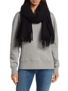 Acne Studios Fringe Wool Scarf In Black