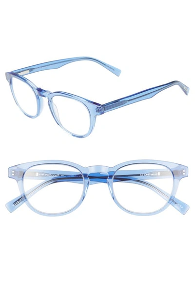 Eyebobs Clearly 47mm Round Reading Glasses In Blue Crystal