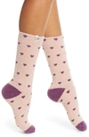 Ugg Leslie Crew Socks In Hearts