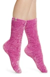 Ugg Leda Cozy Crew Socks In Pink Crystal