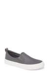 Sperry Crest Twin Gore Slip-on Sneaker In Grey Leather