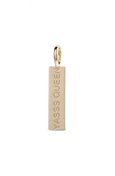Melinda Maria Icons Yasss Queen Bar Charm In Gold