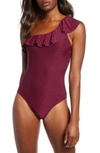 ROBIN PICCONE JULIANNA ONE-SHOULDER ONE-PIECE SWIMSUIT,204220