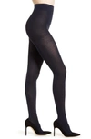 Falke Family Cotton 94 Opaque Tights In Dark Navy