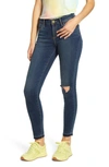 ARTICLES OF SOCIETY SARAH RIPPED RELEASE HEM SKINNY JEANS,5350PLBB-912M