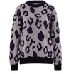 Anine Bing Raigh Leopard Crewneck Sweater In Leopard