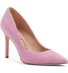 Sam Edelman Hazel Pointy Toe Pump In Fiji Pink Suede