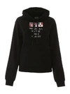 Burberry Printed Cotton Jersey Sweatshirt Hoodie In Black (black)