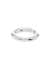 All Blues Almost Polished Sterling Silver Ring In White
