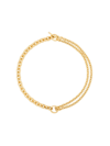 ALL BLUES 18K YELLOW GOLD DOUBLE MIX CHAIN NECKLACE