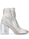 MARSÈLL DISTRESSED METALLIC-EFFECT ANKLE BOOTS