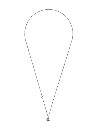 Werkstatt:münchen Mini Anchor Chain Necklace In Silver