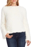 VINCE CAMUTO BELL SLEEVE TEXTURED FAUX FUR TOP,9169638