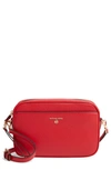 Michael Michael Kors Women's Large Jet Set Charm Leather Camera Bag In Bright Red