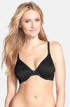 Le Mystere 'safari' Satin Burnout Underwire Bra In Black