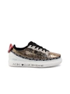 LOVE MOSCHINO SNEAKER WITH DOUBLE UPPER GOLD/SILVER,11149556