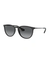 Ray Ban Ray-ban Erika 54mm Gradient Round Sunglasses In Black